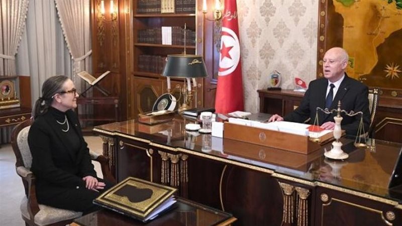 قيس سعيد ورئيسة الحكومة