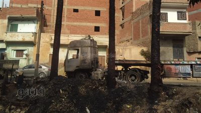 استمرار التحقيقات في حادث تفحم سيارتي نقل بقرية ابيار بالغربية