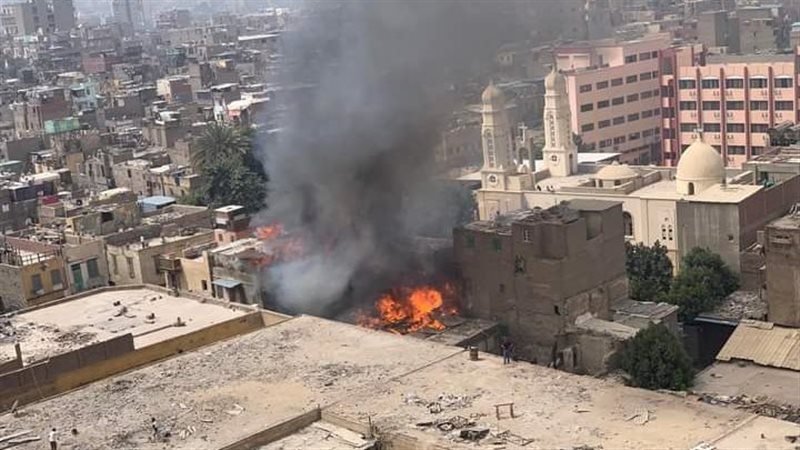 حريق منزل ببولاق