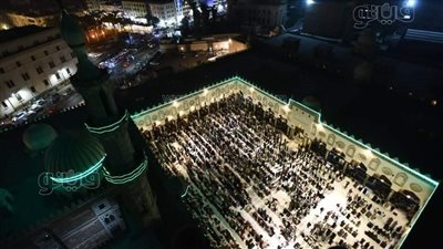 26 صورة ترصد أول صلاة تراويح من أعلى جامع الأزهر