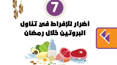 7 أضرار للإفراط في تناول البروتين خلال رمضان| إنفوجراف