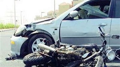 إصابة 3 أشخاص في تصادم دراجة نارية بسيارة ملاكي ببني سويف