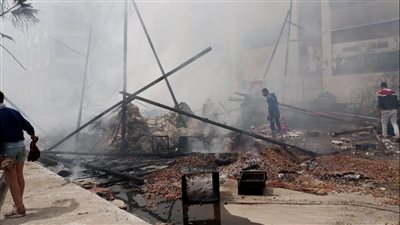 حريق بمعرض أهلا رمضان بالقناطر الخيرية | صور 