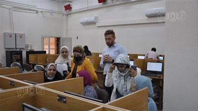 تجربة نظام الاختبارات الإلكترونية لبنك المعرفة المصري بجامعة حلوان
