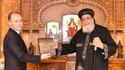 البابا تواضروس يستقبل سفير بلغاريا في مصر