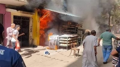 بسبب ماس كهربائي.. إخماد حريق مخبز في بني سويف