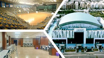 افتتحه السيسي ويستضيف منافسات كأس الأمم الأفريقية.. تفاصيل مجمع صالات حسن مصطفـى الدولي | صور