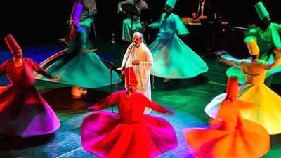 المقامات الروحية بقبة الغوري والمولوية بقصر طاز والليلة الكبيرة بطلعت حرب