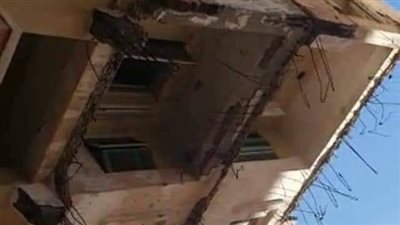 انهيار شرفتي عقار بأبوقير دون خسائر بشرية | صور 
