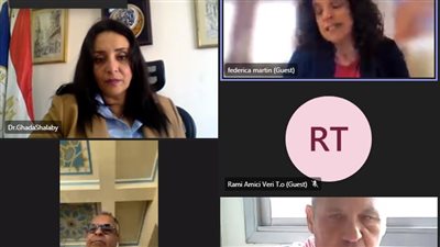 بالفيديو كونفرانس.. نائبة وزير السياحة تجتمع مع ممثلي السوق الإيطالي