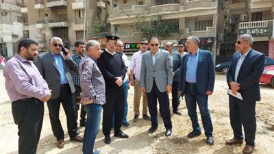 جولة لمحافظ الشرقية لتفقد أعمال الرصف بالزقازيق