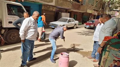 حملة لإزالة التعديات على نهر الطريق في الطالبية | صور