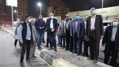 جولة ليلية لمحافظ الجيزة للوقوف على أعمال التطوير بالطالبية والهرم وكرداسة | صور