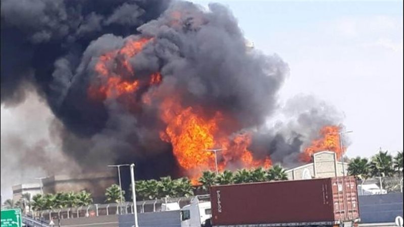 حريق مصنع 