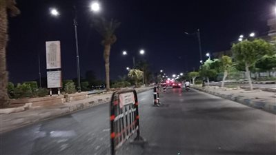إغلاق الطريق الدائري للقادم من شارع ربيع الجيزي والمؤدي إلى المريوطية