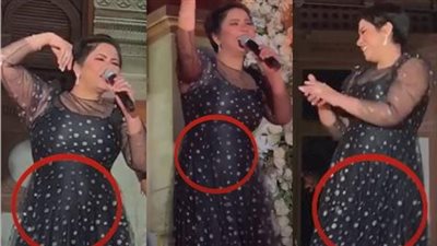 بشكل قاطع.. شيرين عبد الوهاب تحسم جدل حملها | صور 