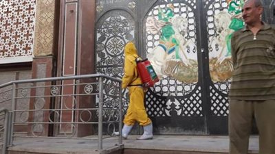 تعقيم كنائس ومساجد ومراكز شرطة دشنا في قنا| صور