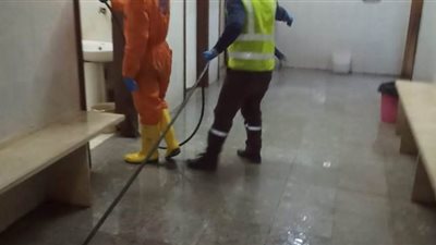 مياه القليوبية تشارك في تعقيم عدد من المواقع الخدمية بمدينة الخانكة