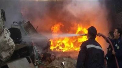 حريق بمولد كهرباء أعلى بنك مصر في بسوهاج