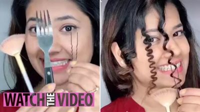 شاهد ماذا حدث لفتاة جعدت شعرها باستخدام شوكة | فيديو