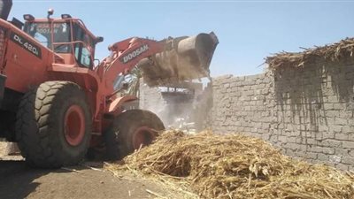 مراكز محافظة المنيا تزيل 16 حالة تعد على 200 فدان