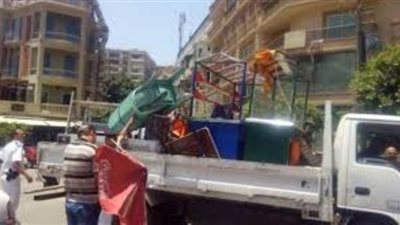 شرطة المرافق ترفع 1314 حالة إشغال طريق بالجيزة