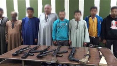 ضبط 19 شخصا بحوزتهم 20 قطعة سلاح وذخائر بحملة أمنية بديروط وساحل سليم