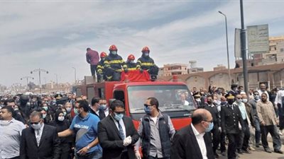 تشييع جثمان الشهيد محمد الحوفي بمسقط رأسه في دمنهور | فيديو وصور