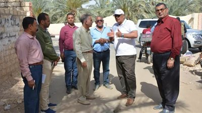 البدء في تطوير طريق البرمودي وحي القلقان الشرقي بالوادي الجديد | صور