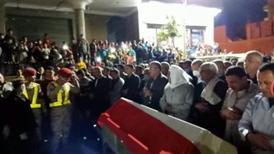 تشييع جثمان شهيد سيناء بمسقط رأسه في قرية المنزلة بالقليوبية| صور