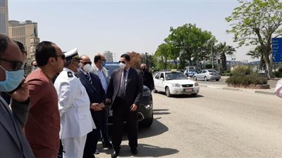 محافظ القاهرة يتفقد كورنيش النيل