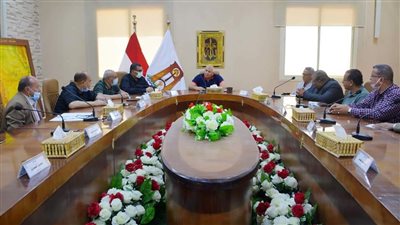 محافظ الوادى الجديد يبحث تفعيل دور النقابات المهنية في توفير السلع