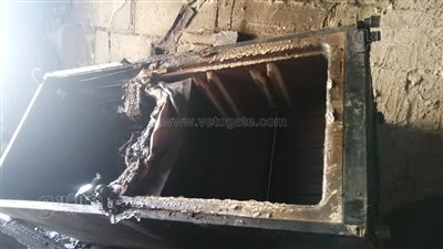 انتداب المعمل الجنائي لمعاينة آثار حريق شقة عروسين بطنطا|صور