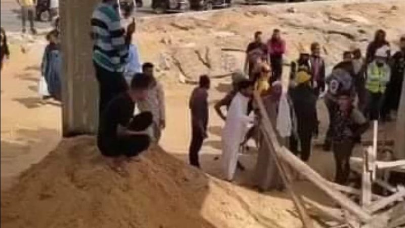 انهيار مسجد تحت الانشاء