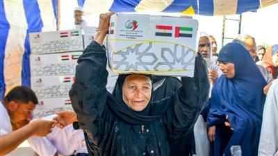 توزيع 845 كرتونة رمضانية على أهالي الشوبك بالبدرشين 