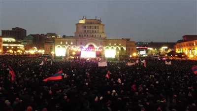 بدء تظاهرات احتجاجية في أرمينيا | فيديو