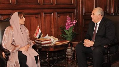 القصير يبحث مع سفيرة الإمارات بالقاهرة آفاق الاستثمار الزراعي