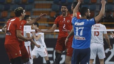 في انتظار المباراة الفاصلة.. رجال طائرة الزمالك يفوز على الأهلي بنهائي كأس مصر