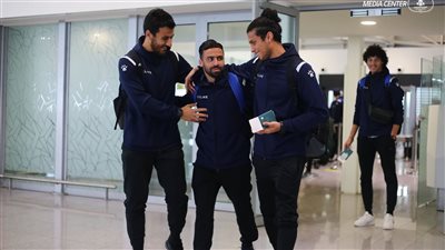 بعثة المصري تصل مطار الناظور في طريقها للسعيدية بالمغرب| فيديو وصور