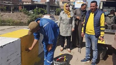 تجميل الشوارع ودهان الأرصفة والبلدورات بالسنطة استعدادًا لاستقبال الأعياد| صور