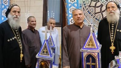 فيها حاجة حلوة.. مسلم يهدي كنيسة مارجرجس بنقادة مجسمات وتابلوهات بمناسبة عيد القيامة المجيد | فيديو