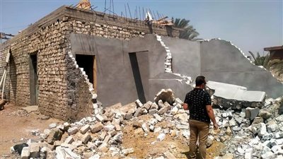 إزالة حالات بناء مخالف بقرى الكدابة وطهما في الجيزة | صور