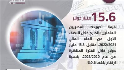 15.6 مليار دولار قيمة تحويلات المصريين العاملين في الخارج| إنفوجراف