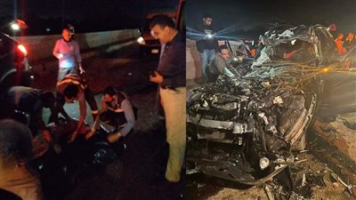 الصور الأولى لمصرع 5 طلاب بالأكاديمية البحرية في حادث كفر الشيخ المروع | صور