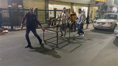 حملة لإزالة الاشغالات بحي الجيزة | صور