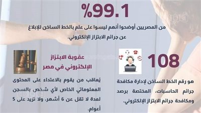 الوزراء: 99.1% من المصريين لا يعرفون الخط الساخن للابلاغ عن الابتزاز الالكتروني