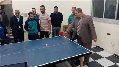 وكيل شباب الدقهلية يتفقد مراكز الشباب بالمنزلة ويشارك في لعبة تنس الطاولة | صور 