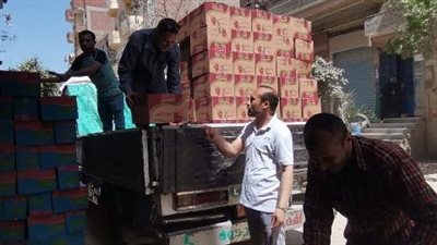 تموين الشرقية: ضبط 2 طن مواد غذائية مجهولة المصدر بههيا 