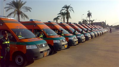 33 سيارة إسعاف للمشاركة في تأمين ساحات صلاة عيد الفطر ببني سويف