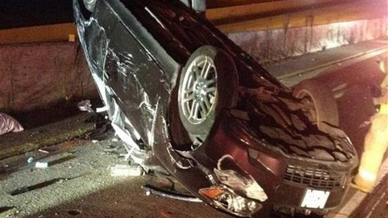 انقلاب سيارة بالإسكندرية